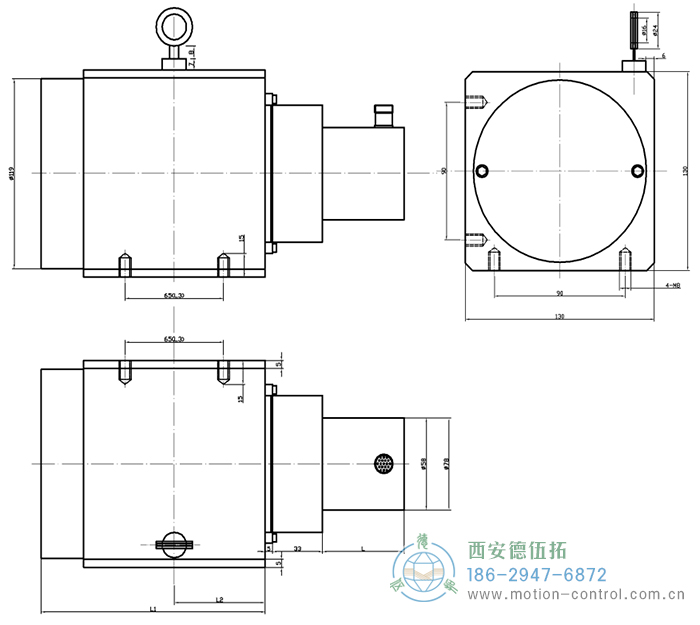 PCS130A拉線位移傳感器的外形及安裝尺寸 - 西安德伍拓自動(dòng)化傳動(dòng)系統(tǒng)有限公司